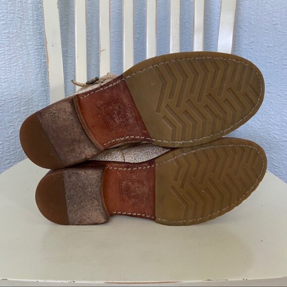 Frye Veronica Suede Crackle Boots Booties - Picture 8 of 11